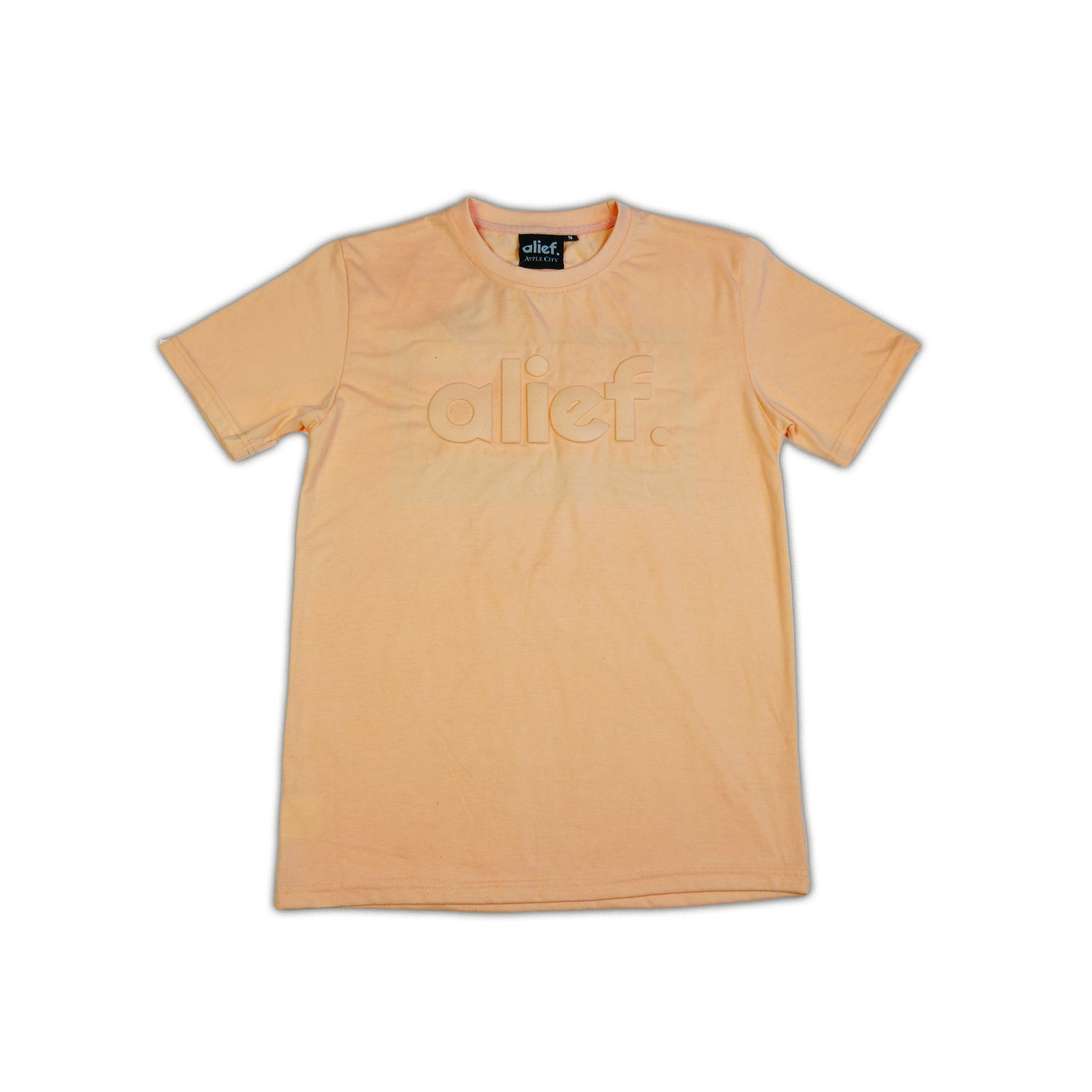 Alief Embossed Shorts Set - Peach