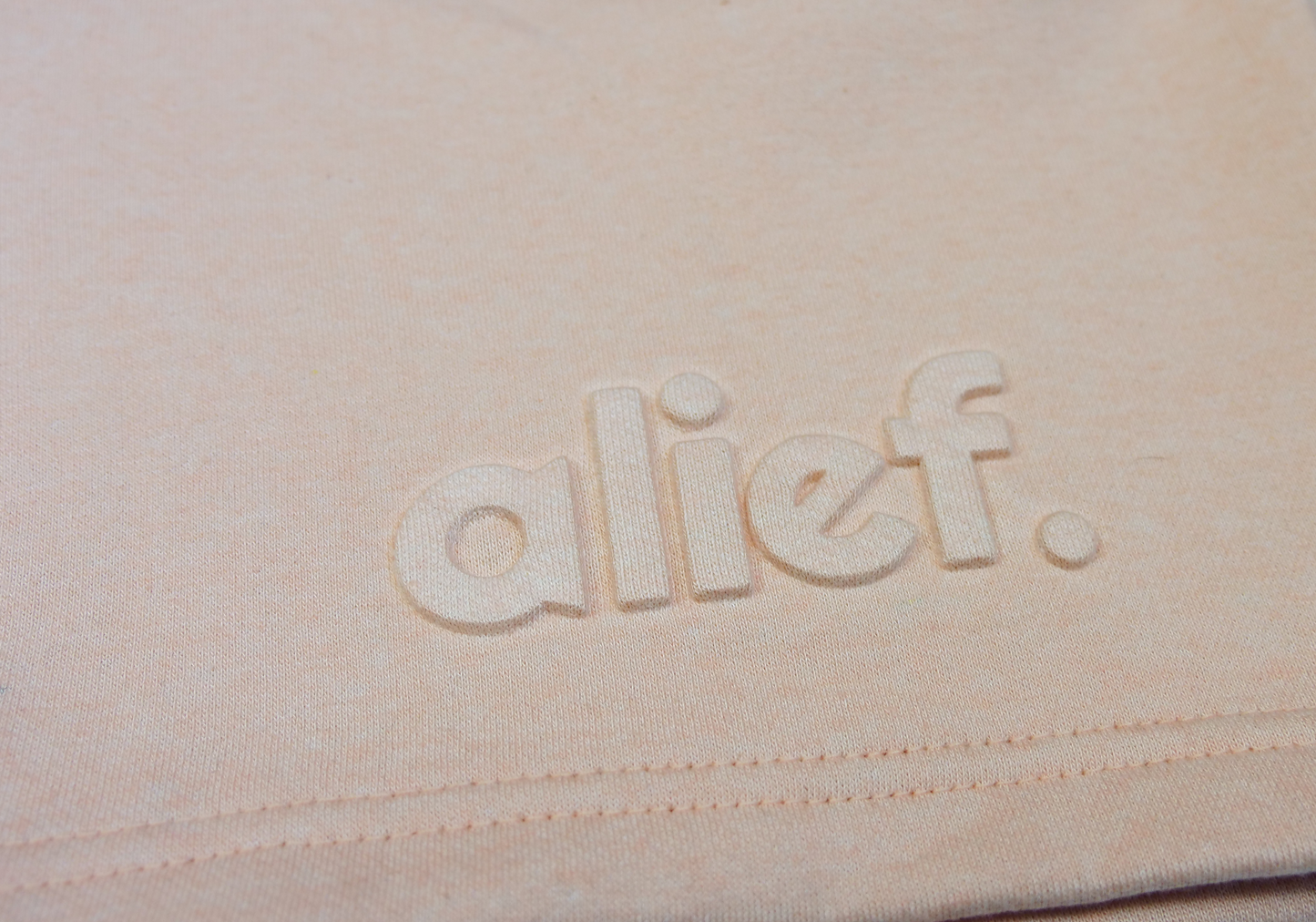 Alief Embossed Shorts Set - Peach