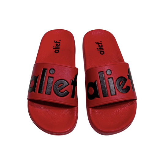 Bold Alief Slides - Red/Black