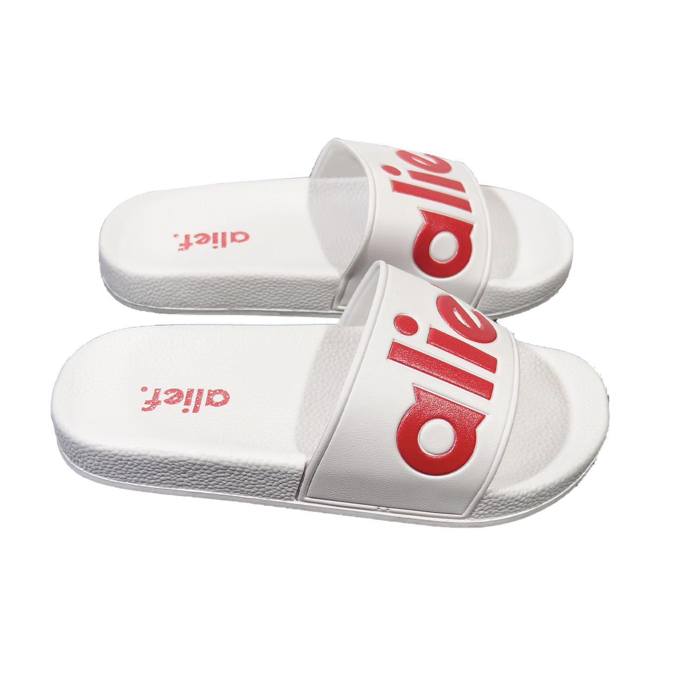 Bold Alief Slides - White/Red