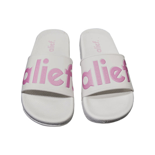 Bold Alief Slides - White/Pink