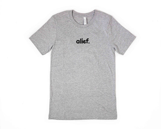 Bold Alief Small Logo Tee - Grey/Black