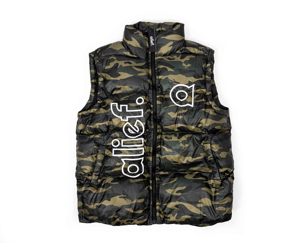 Alief Puffer Vest - Camouflage