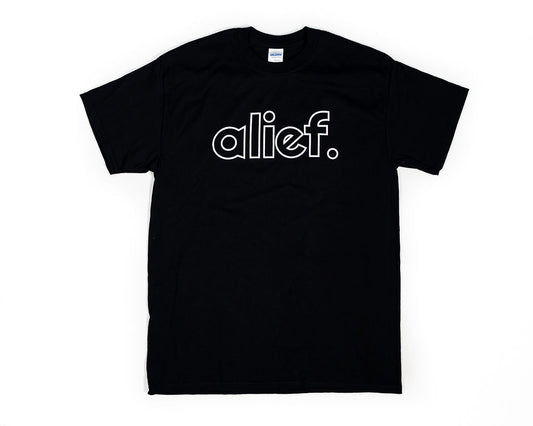 Alief Open Face Logo Tee - Black