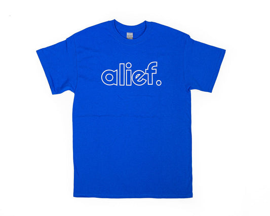 Alief Open Face Logo Tee - Blue