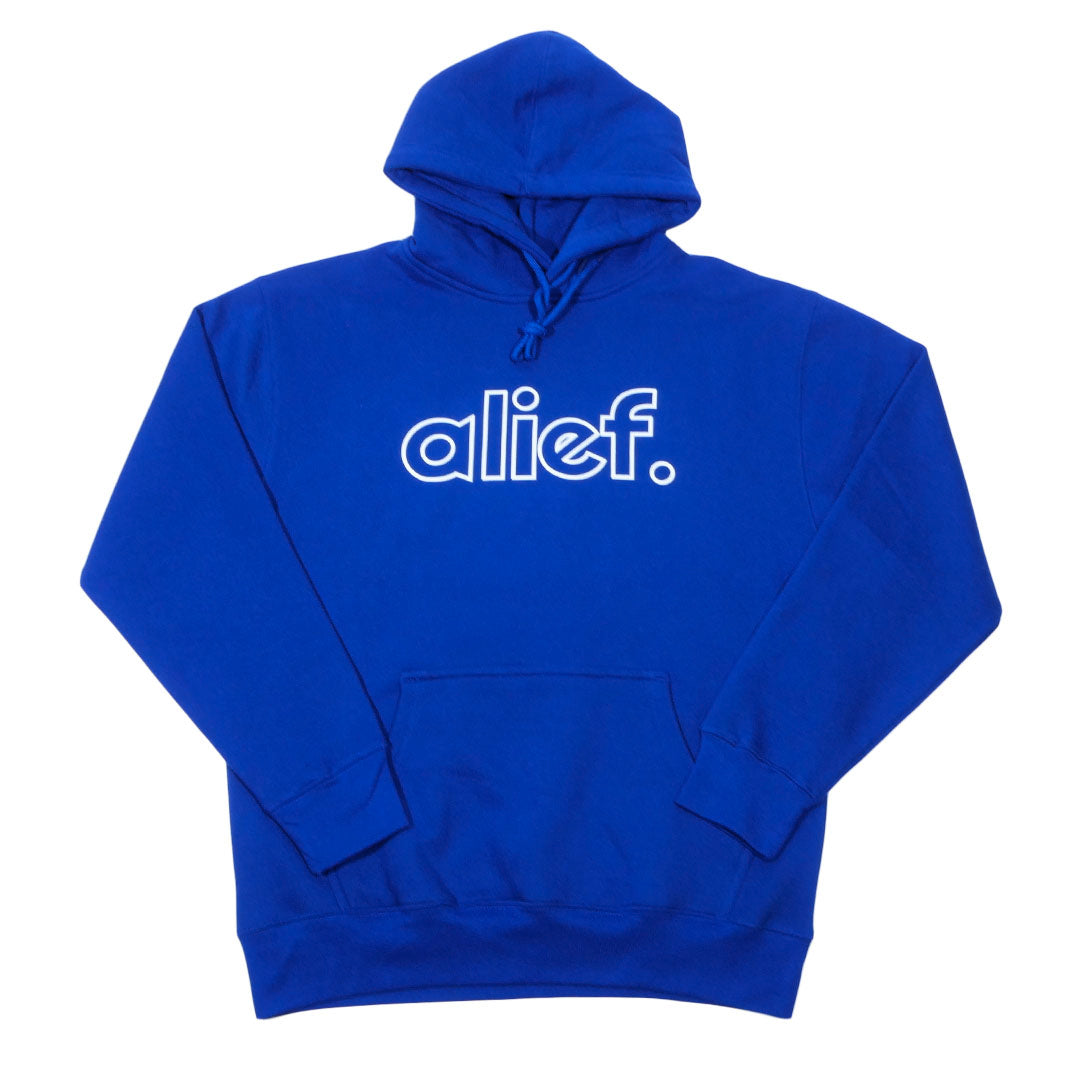 Open Face Alief Hoodie - Blue/white – ALIEF STORE