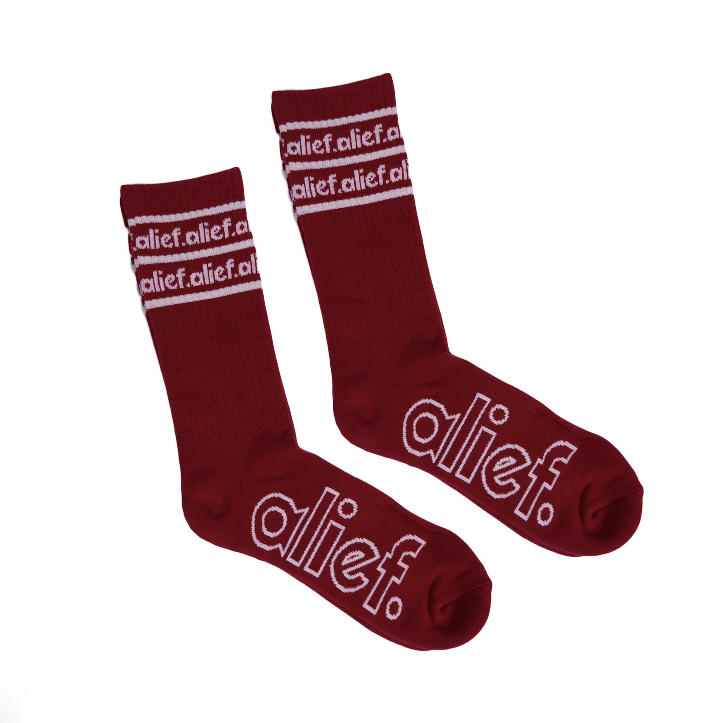 Bold Alief Socks - Maroon