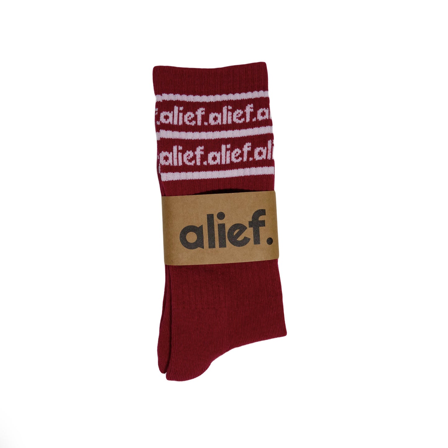 Bold Alief Socks - Maroon
