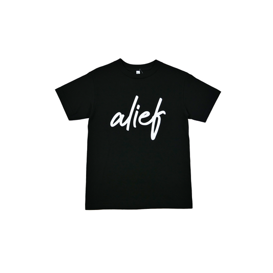 Alief Cursive Tee - Black