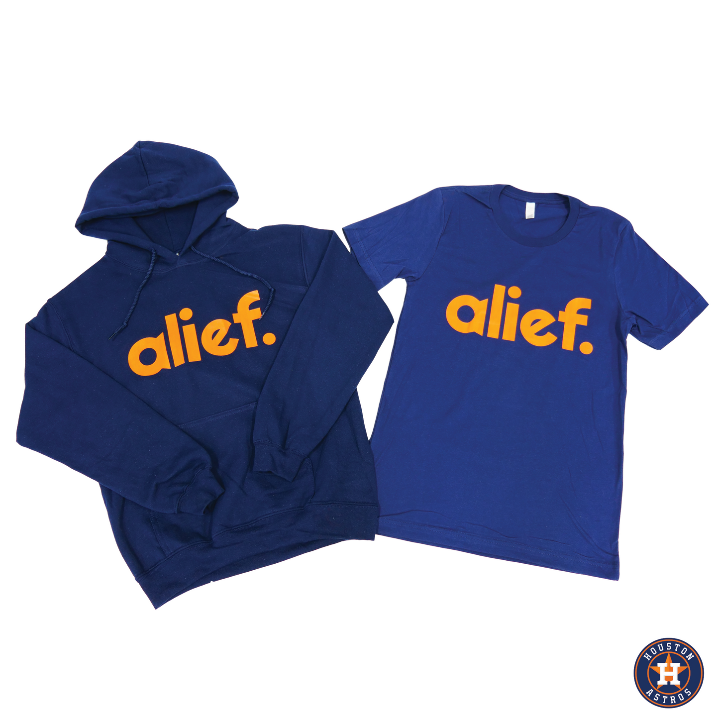Astro Navy and Orange Bold Alief Hoodie