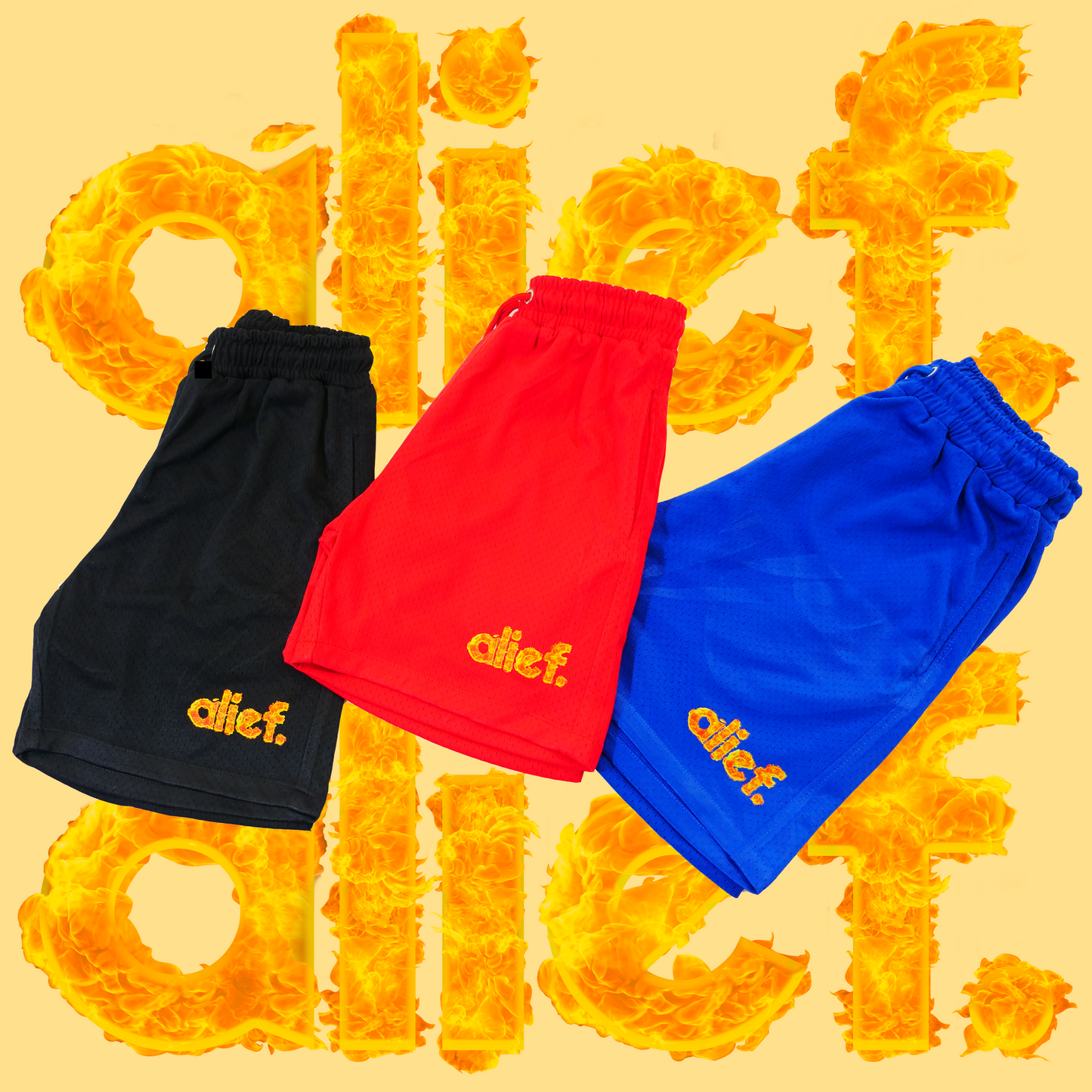 Alief On fire Shorts - Black