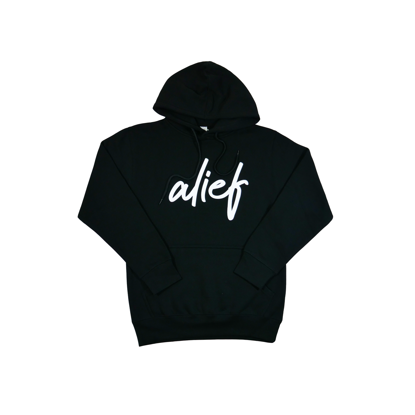 Alief cursive hoodie: black