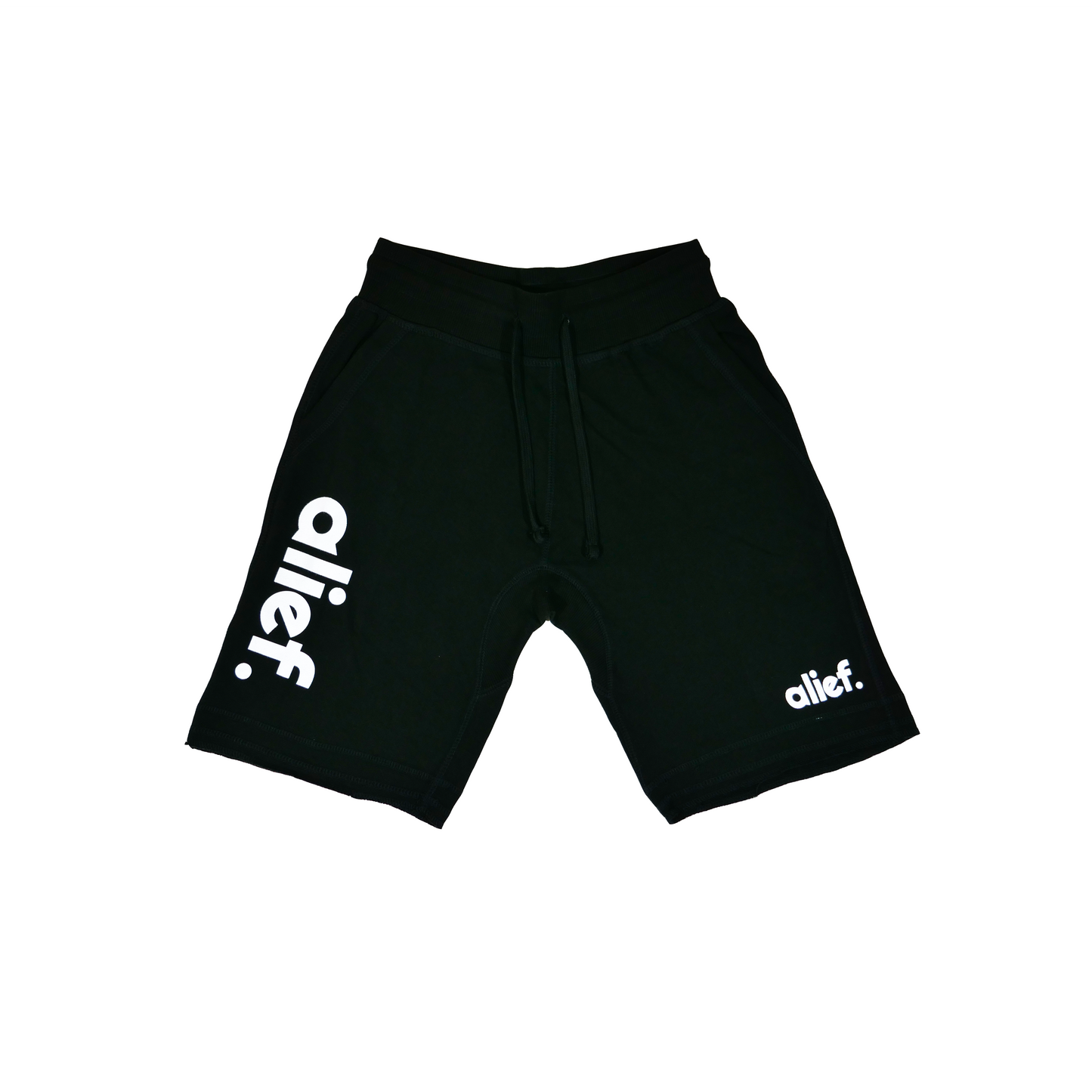 Bold Alief Logo Shorts - Black/White
