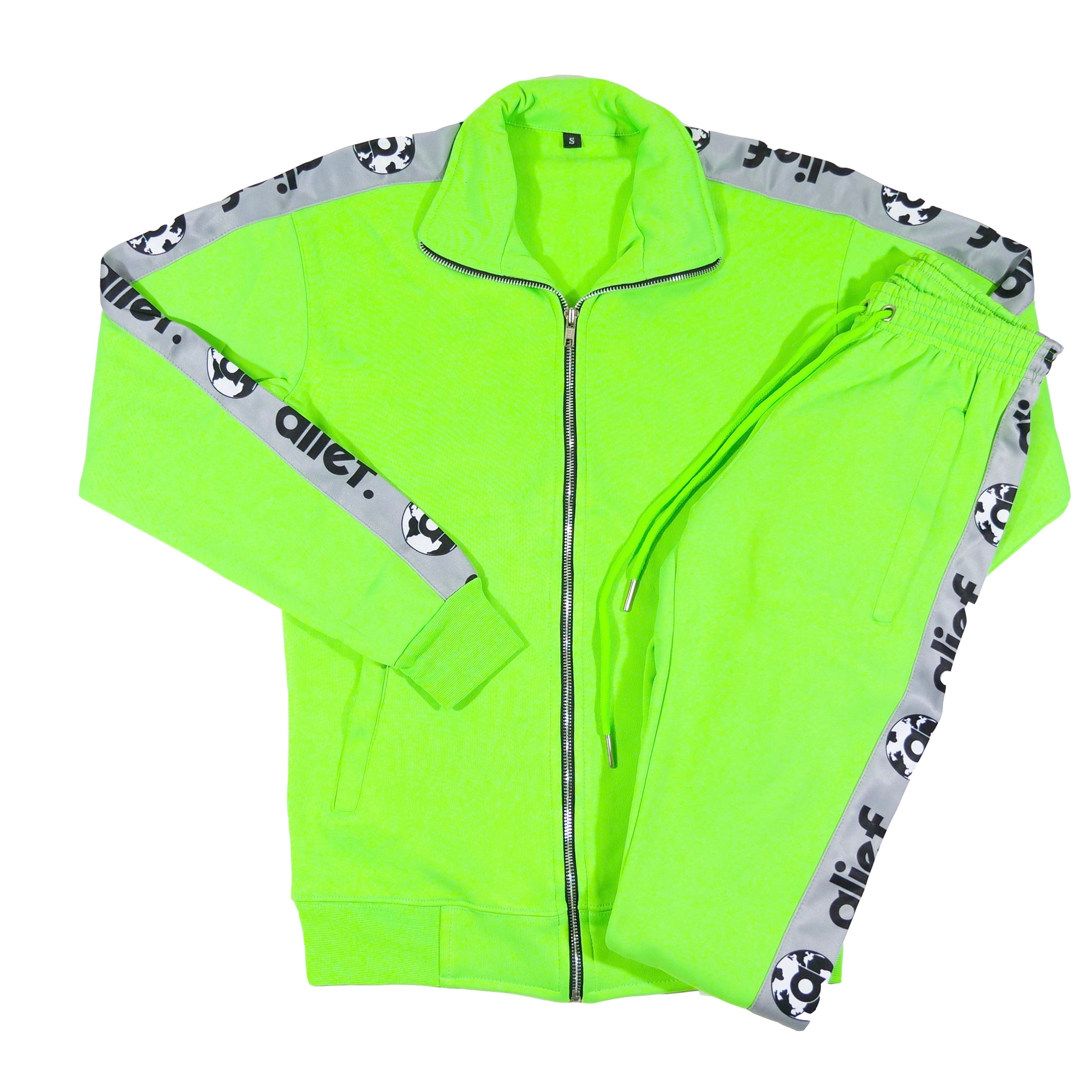 Alief Worldwide Tracksuit - Lime Green/Gray – ALIEF STORE
