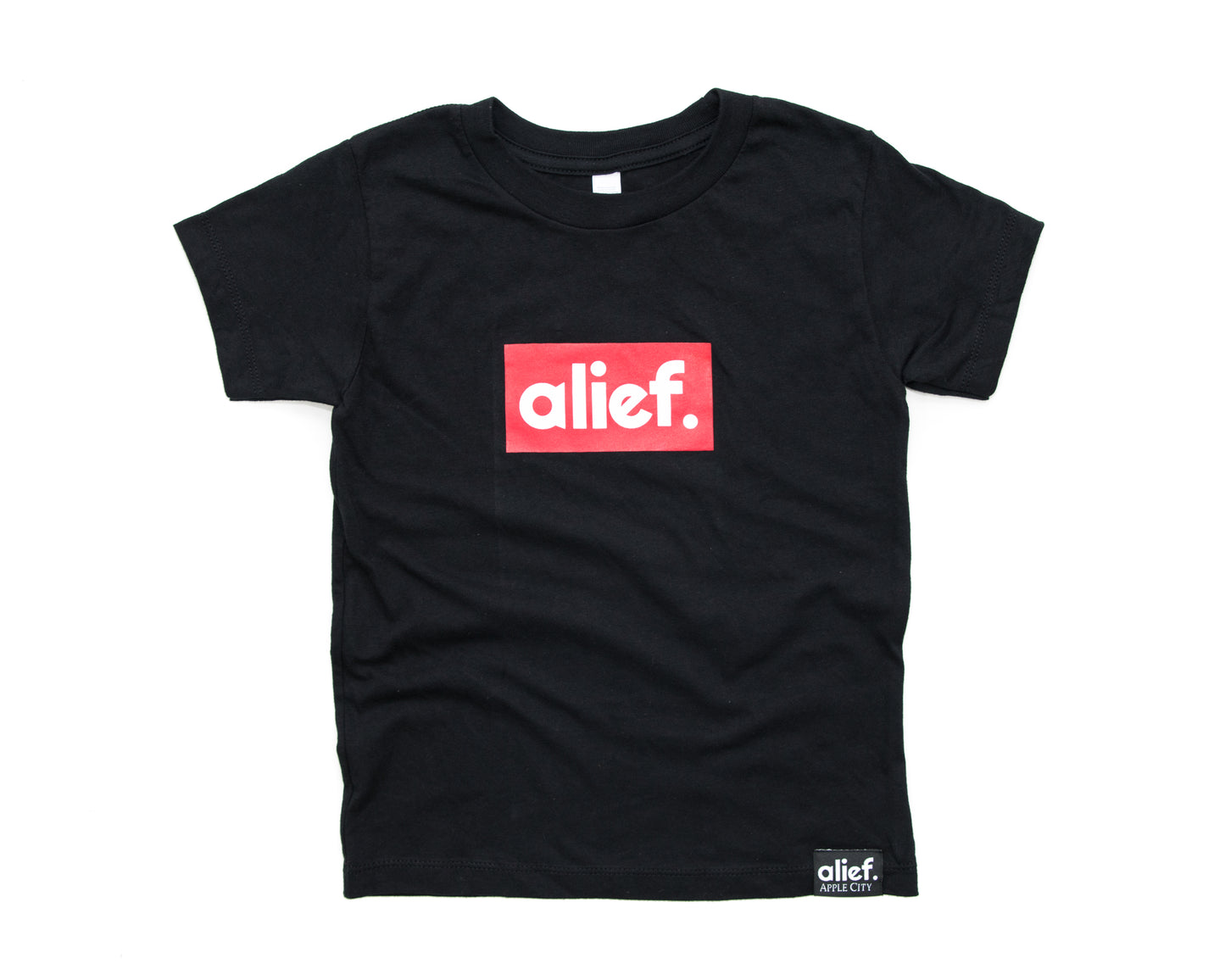 Youth Alief Red Box Kids Tee - Black