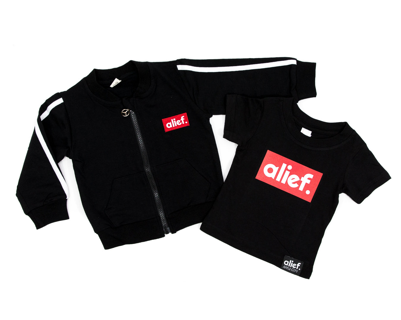 Youth Alief Red Box Kids Tee - Black