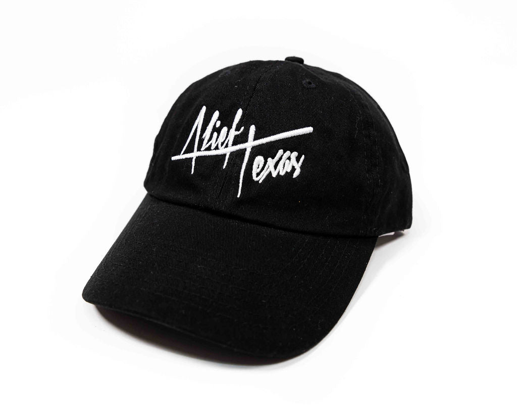 Alief Texas Signature Dad Hat - Black/White