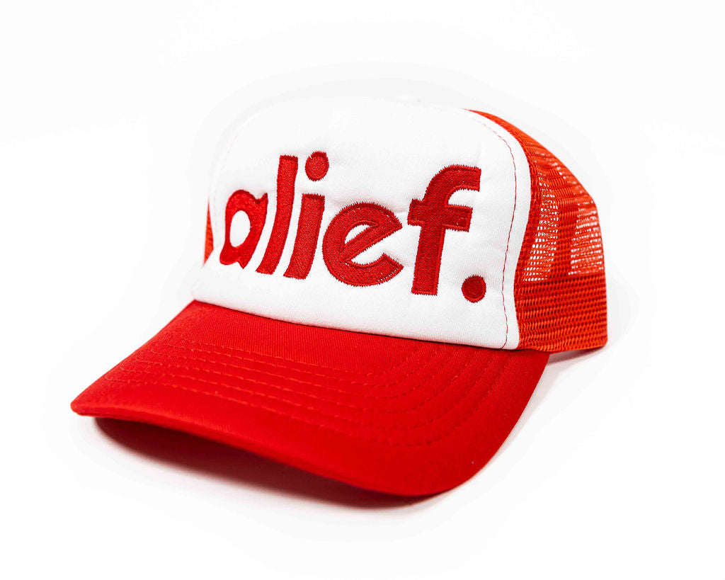 Bold Alief Trucker Hat - Red/White