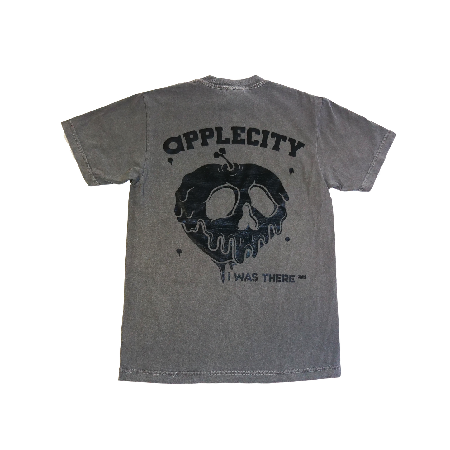 Appleface 3.0 Gray Tee (Black Ink)
