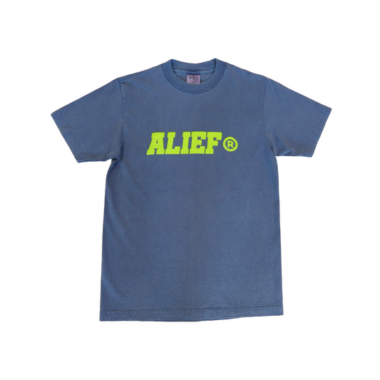 Appleface 3.0 Blue Jean Tee (Lime Ink)