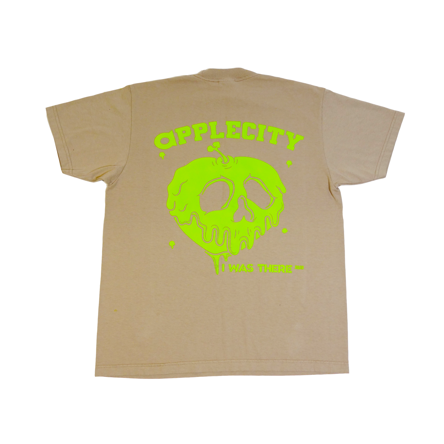 Applecity 3.0 Tan Tee (Lime Ink)