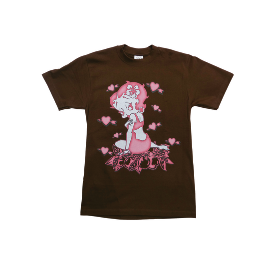 From alief with love Betty Boop T shirt Brown