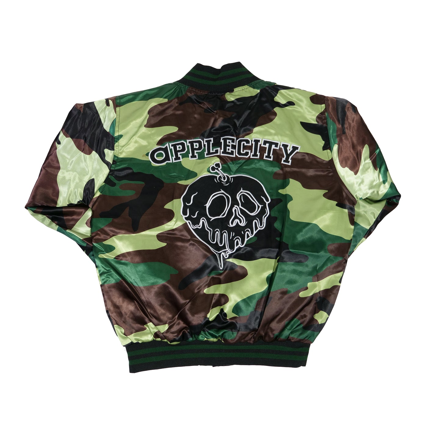 Alief Applecity Varsity Jacket - Green Camo