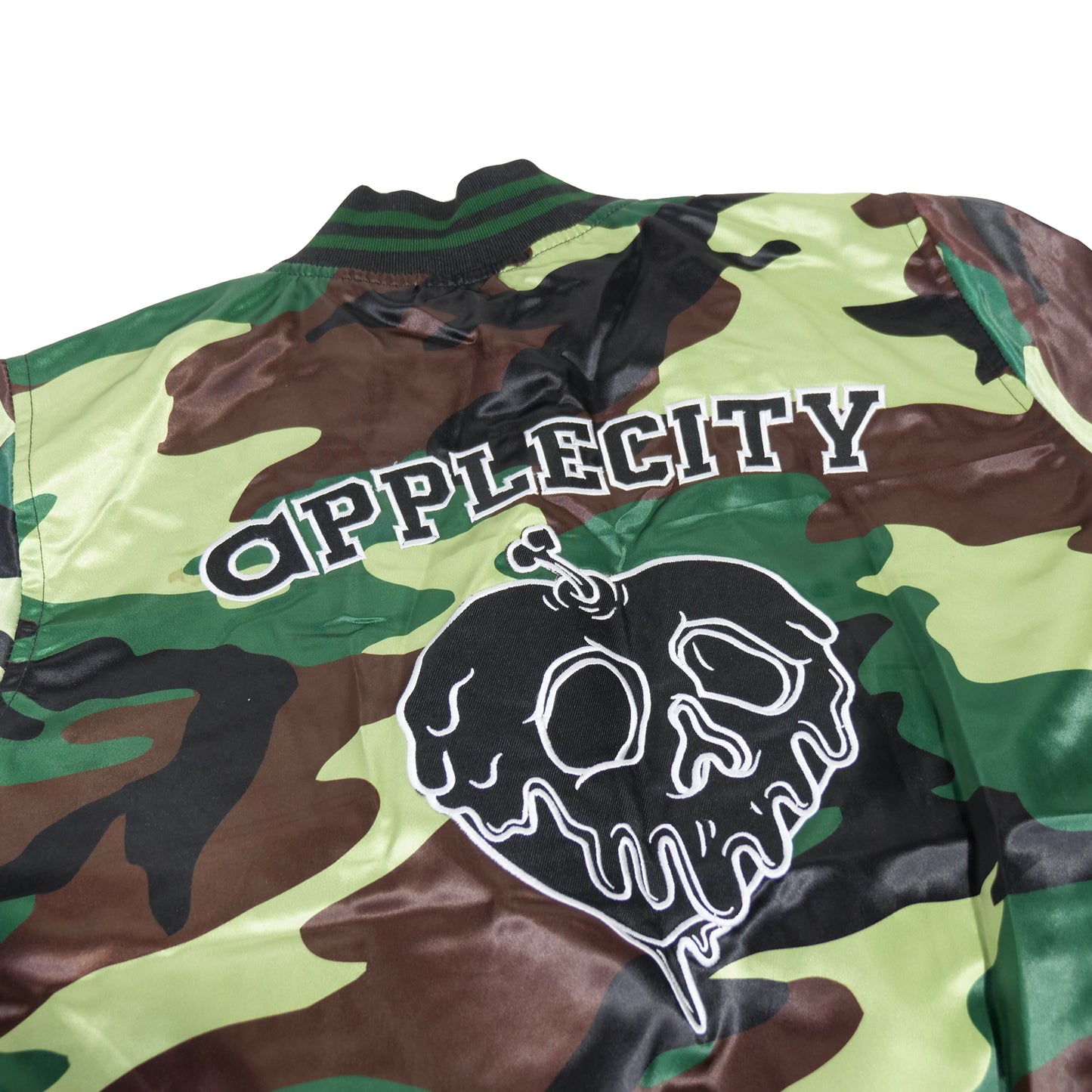 Alief Applecity Varsity Jacket - Green Camo