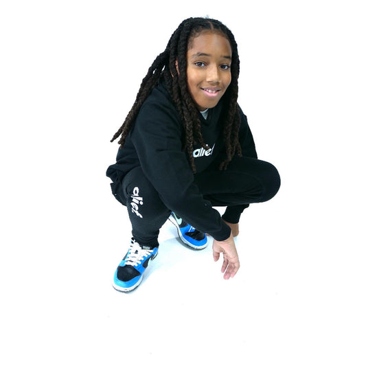 Youth Bold Alief Top & Bottom Jumpsuit - Black