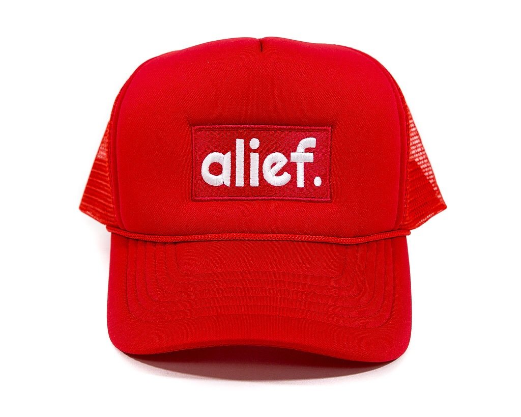 Alief Red Box Logo Trucker Hat - Red