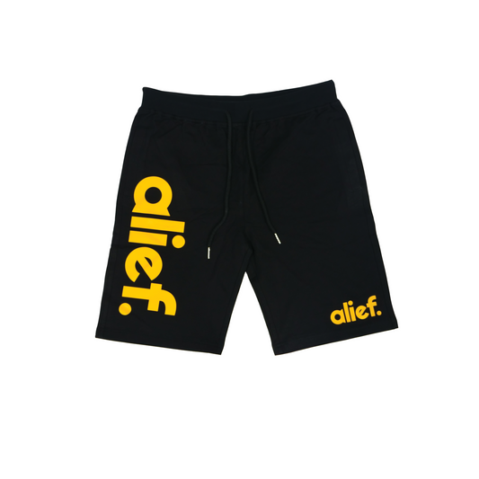 Bold Alief Shorts - Black and Yellow