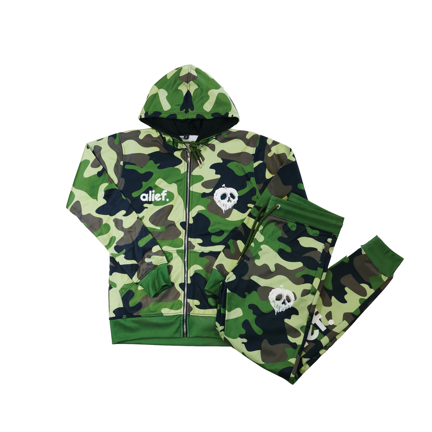 Green camo set (white print)