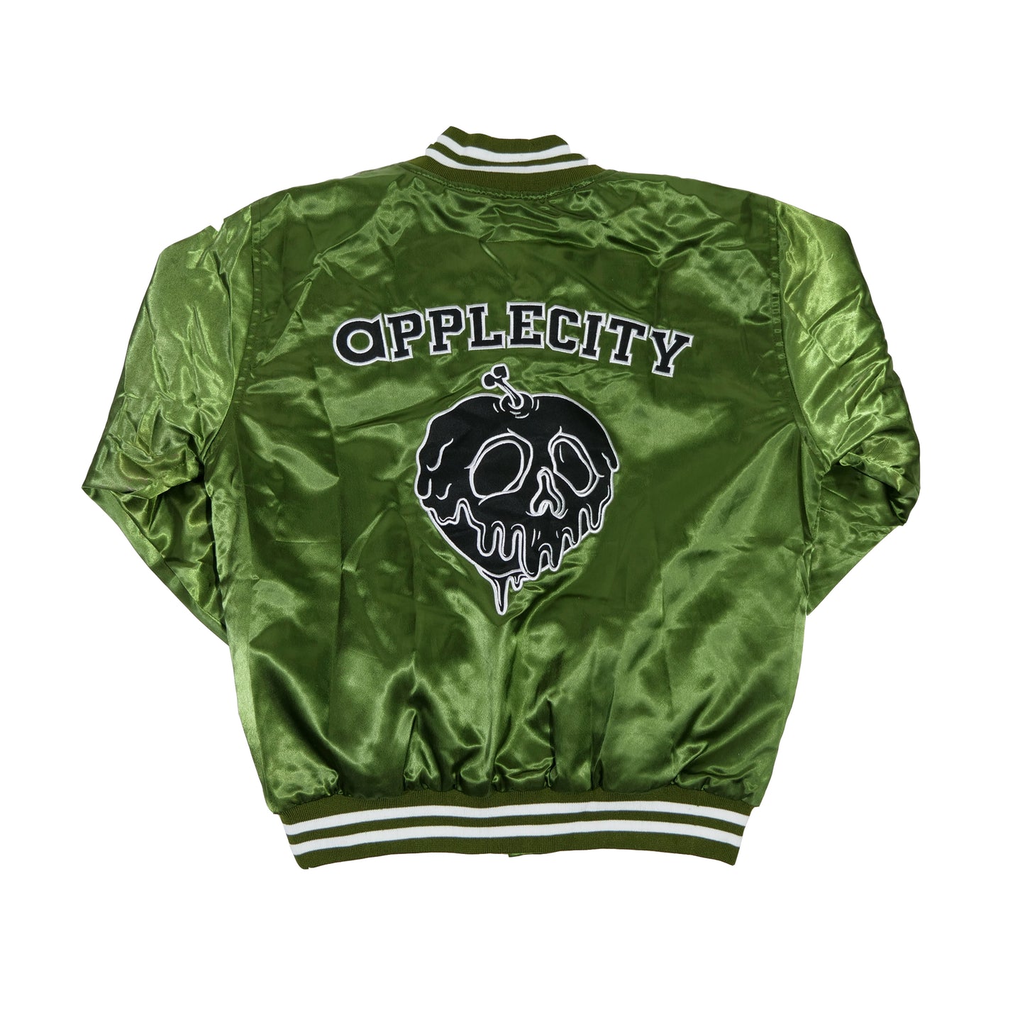 Alief Applecity Varsity Jacket - Olive