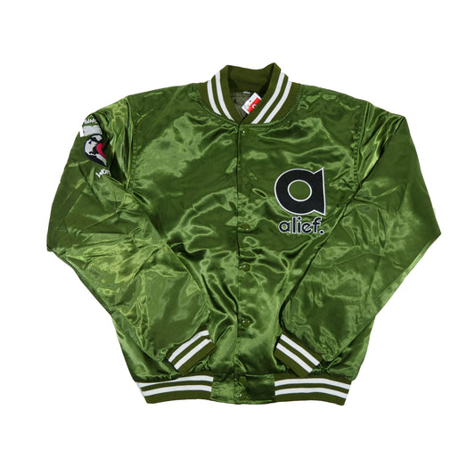 Alief Applecity Varsity Jacket - Olive