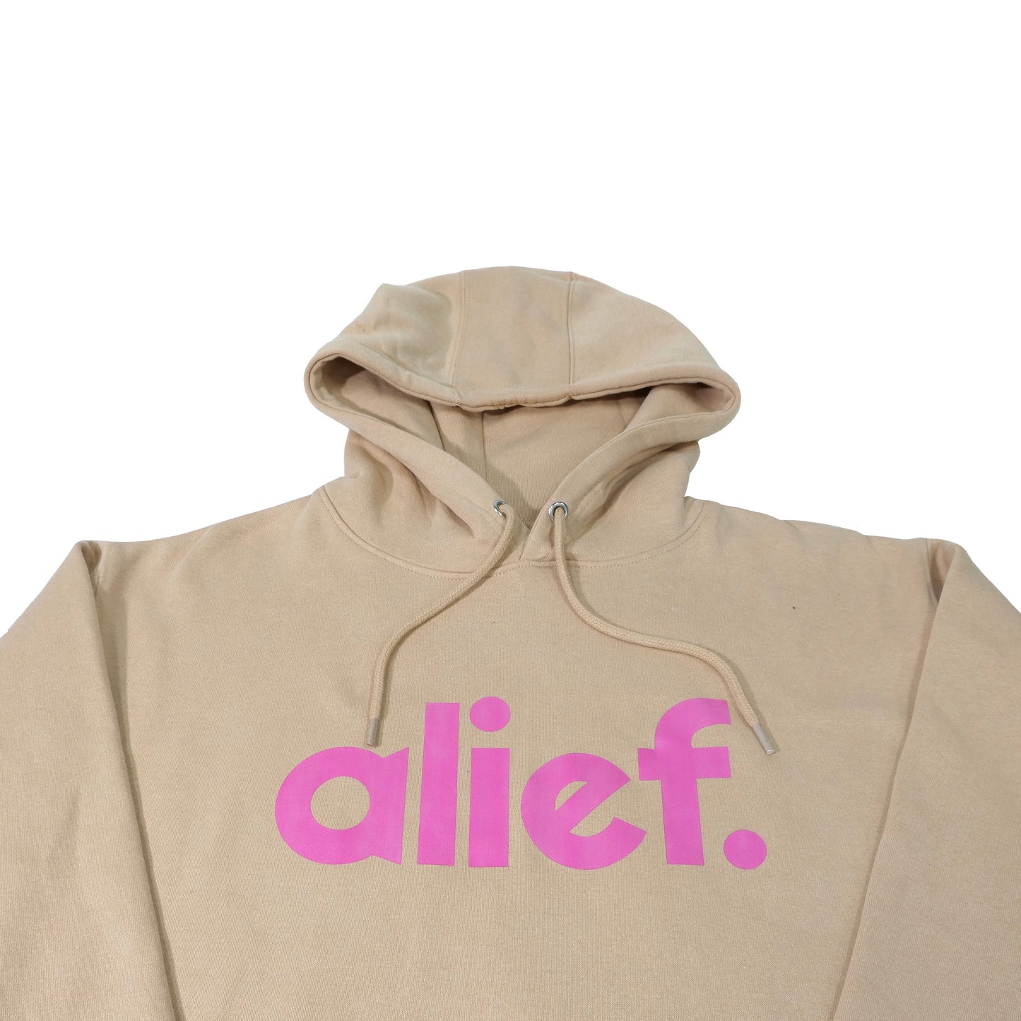 Bold Alief Hoodie - Tan/Pink
